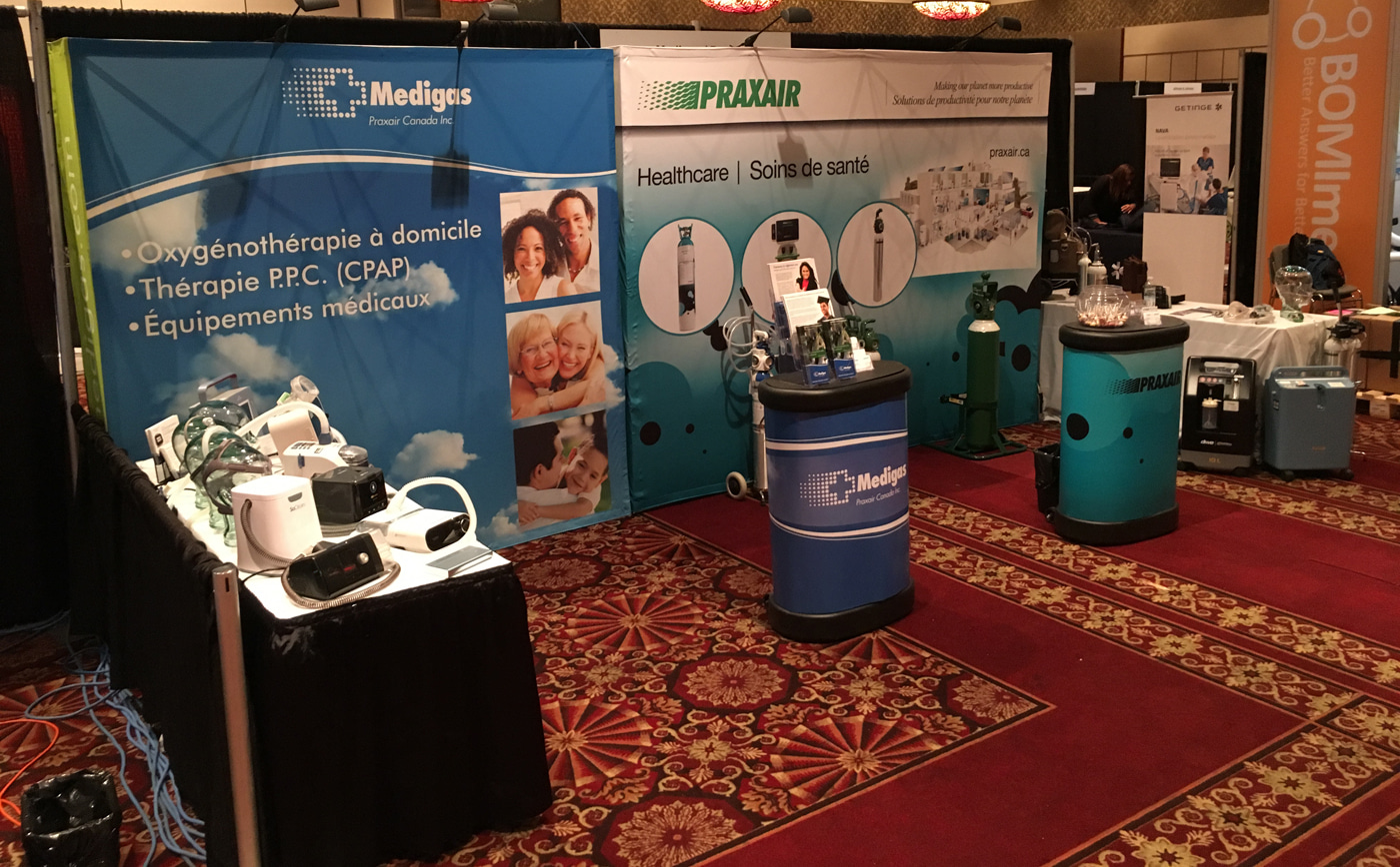 Medigas booth at the World Sleep Congress, 2019, Vancouver BC
