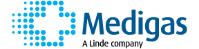 Medigas, A Linde company logo full colour